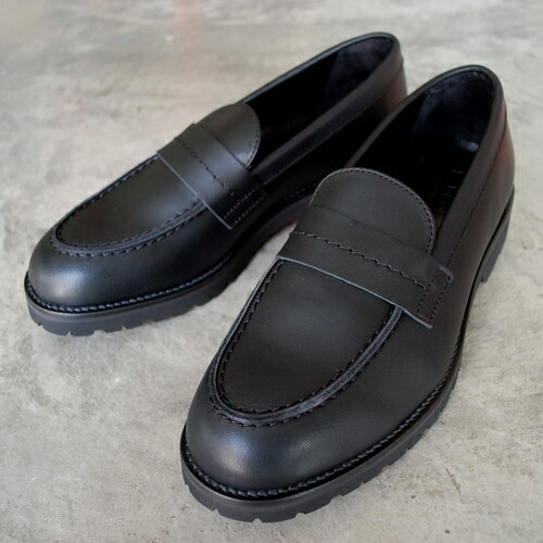 【ポイント10倍】【サイズ交換初回片道送料無料】PADRONE(パドローネ) LOAFERS (WATER PROOF LEATHER) PU8759-2303-23A BLACK ブラック　革靴 日本製 ビジネス　ギフト