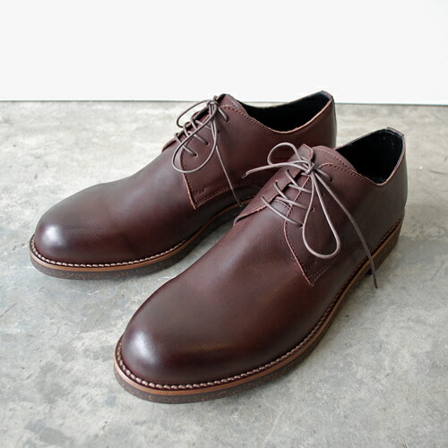 【ポイント10倍】 【サイズ交換初回片道送料無料】 PADRONE パドローネ PU7358-2033-23A DERBY PLAIN TOE SHOES (WATER PROOF LEATHER) ダービープレーントゥシューズ / JACK 8 ダークブラウン D.BROWN 革靴 日本製 防水 ビジネス　ギフト｜circle AOMORI