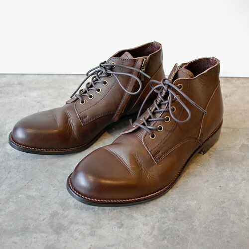 【ポイント10倍】 【サイズ交換初回片道送料無料】  PADRONE パドローネ メンズ  CHUKKA BOOTS with SIDE ZIP / BAGGIO チャッカブーツ バッジオ DEEP BROWN ディープブラウン PU7358-1205-23A 革靴 日本製 ビジネス ギフト