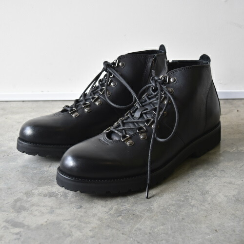 【ノベルティ】【サイズ交換初回片道送料無料】 PADRONE パドローネ PU7358-1128-25C WP SIDE ZIP TREKKING BOOTS (WATER PROOF LEATHER) ブラック BLACK 防水レザー vibram ビブラムソール 日本製