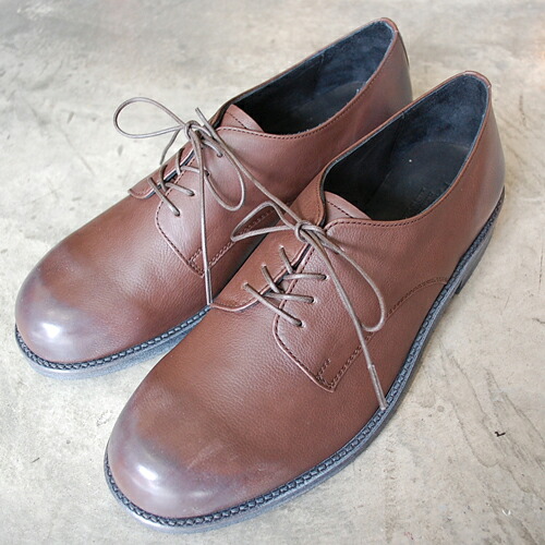 【ポイント10倍】【サイズ交換初回片道送料無料】 PADRONE パドローネ メンズ DERBY PLAIN TOE SHOES / NICOLO ニコロ DARK BROWN ダークブラウン PU8586-2005-17A ダービープレーントゥ 革靴 日本製 ビジネス　ギフト｜circle AOMORI