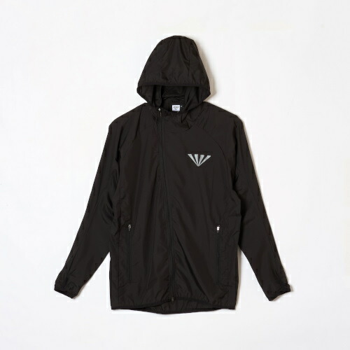 【JINGER】ユニ一発やる フーデットランニングジャケット【J-3009/BLK】