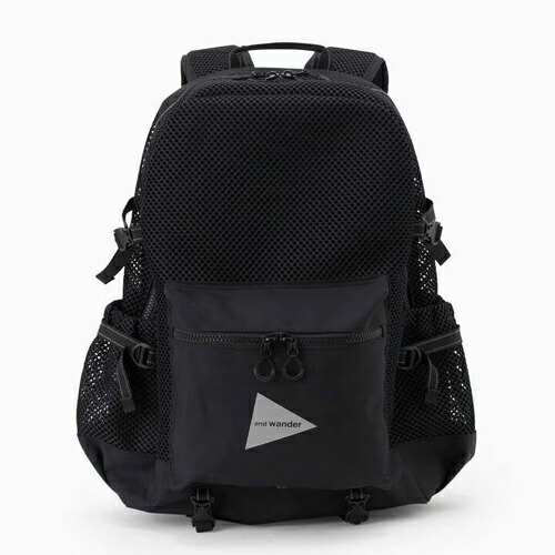 and wander アンドワンダー 3D mesh backpack (5745985227)  black