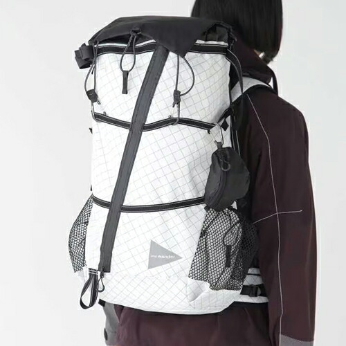 and wander アンドワンダー ECOPAK 40L backpack (5744975190) black , off white ブラック オフホワイト 34,320円
