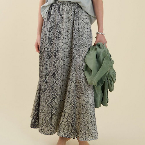 marmors (マルモア)original python print skirt  GRAY 薄墨色 0225302109