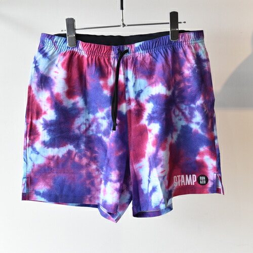 STAMP RUN&CO スタンプ STAMP 3 POCKET SHORTS (TIE DYE BLUE/PINK)｜circle AOMORI