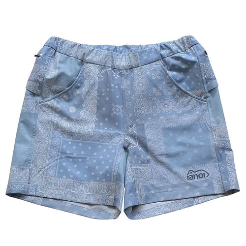 ranor (ラナー) BANDANA MIDDLE SHORTS / SAND BLUE|circle AOMORI