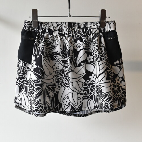 ranor (ラナー) LEAF PATTERN SKIRT ブラック BLACK