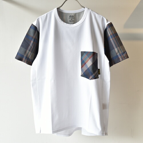 ranor(ラナー) CHECK T-SHIRT 青碧読み合わせる BLUE CHECK