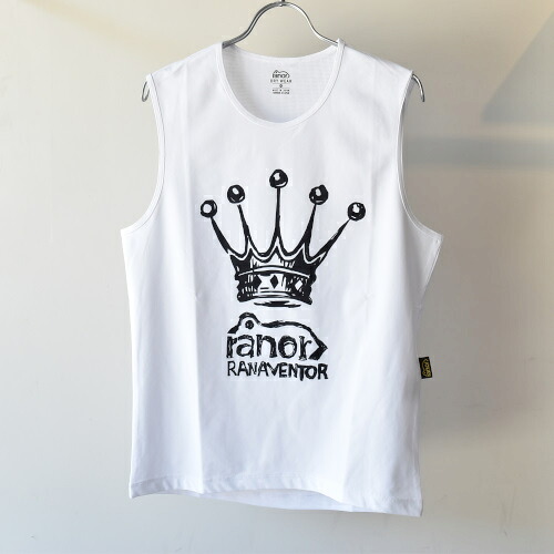 ranor(ラナー) SR-graphic BACKMESH NOSLEEVE ホワイト WHITE