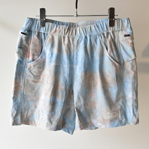 ranor (ラナー) TIE DYEING MIDDLE SHORTS ベージュ×サックス BE×SAX|circle AOMORI