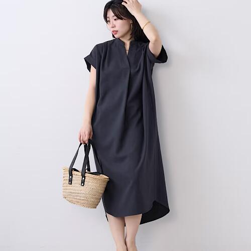 MICA&DEAL (マイカアンドディール）タックショルダーワンピース NAVY ネイビー 0126204106｜circle AOMORI