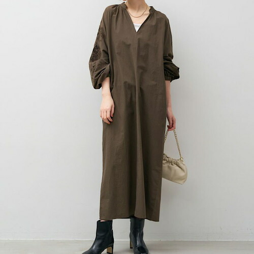 MICA\u0026DEAL (マイカアンドディール）バーラット刺しゅうギャザー衣装 BROWN 赤銅色 0125304242