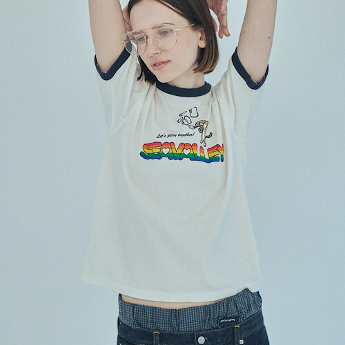 SEA(シー) SEA RIKU RINGER TEE (SEAVALLEY) リンガーTEE MILK ミルク 110706328