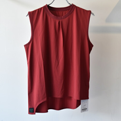 BUDO(ブドー) Mountain Pass top Sleeve_Less red×red