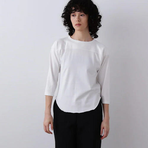 YLEVE(イレーヴ) /COTTON RAYON PIGMENT DYE FOOTBALL PULLOVER WHITE 白いこと 1686166040