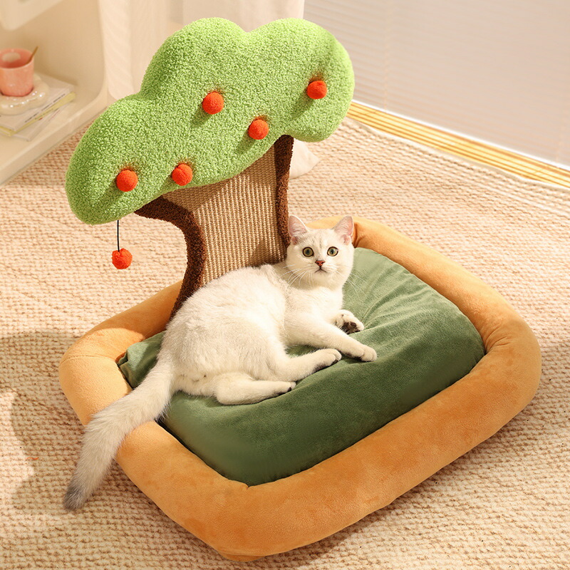 【猫 爪とぎ ハウス 一体型】シザル麻 爪磨き タワー 縦型 キャットタワー ほこりが出ない 耐久性 抜群 すのこ付き 猫 爪とぎ しながら くつろげる シザル ハウス おもちゃ 一人遊び インテリア 8,208円