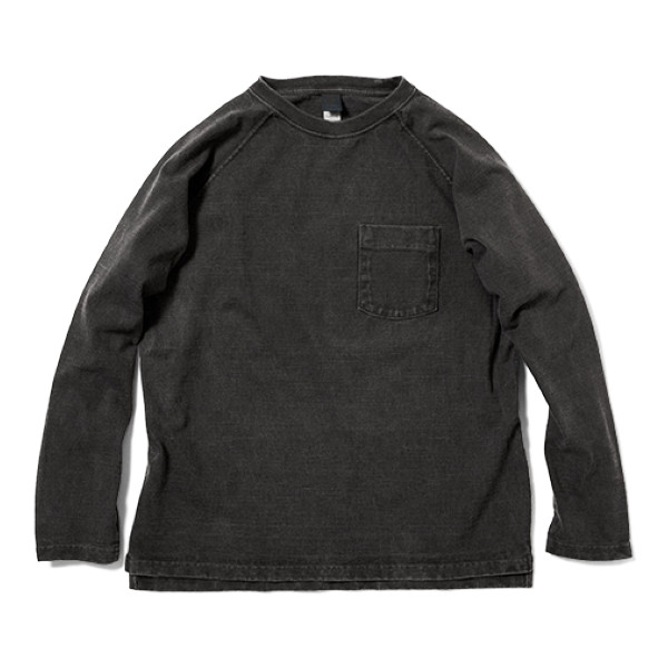 [メール便可] Good On / グッドオン [HEAVY JERSEY L/S RAGLAN POCKET TEE][1805][p-black] ヘビージャージーロングスリーブラグランポケットＴシャツ p-ブラック｜ＣＩＲＣＬＥ