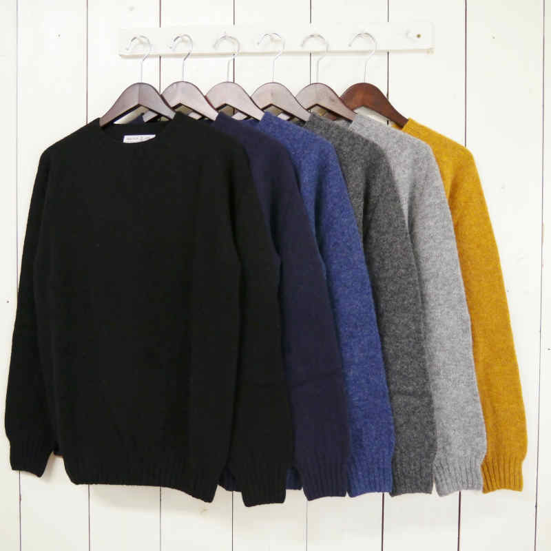 inverallan [shetland sweater][crew][solid][6c] インバーアラン シェットランドセーター 労働者の一団のど首