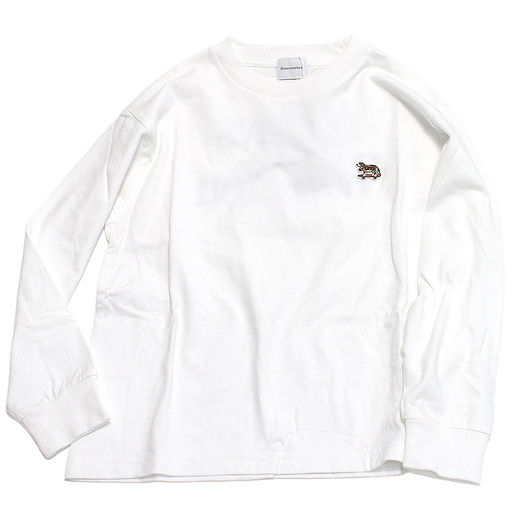 【グルーヴィーカラーズ groovy colors ジュニア 子供服】 テンジク ALWAYS WITH YOU L/S TEE 1W白