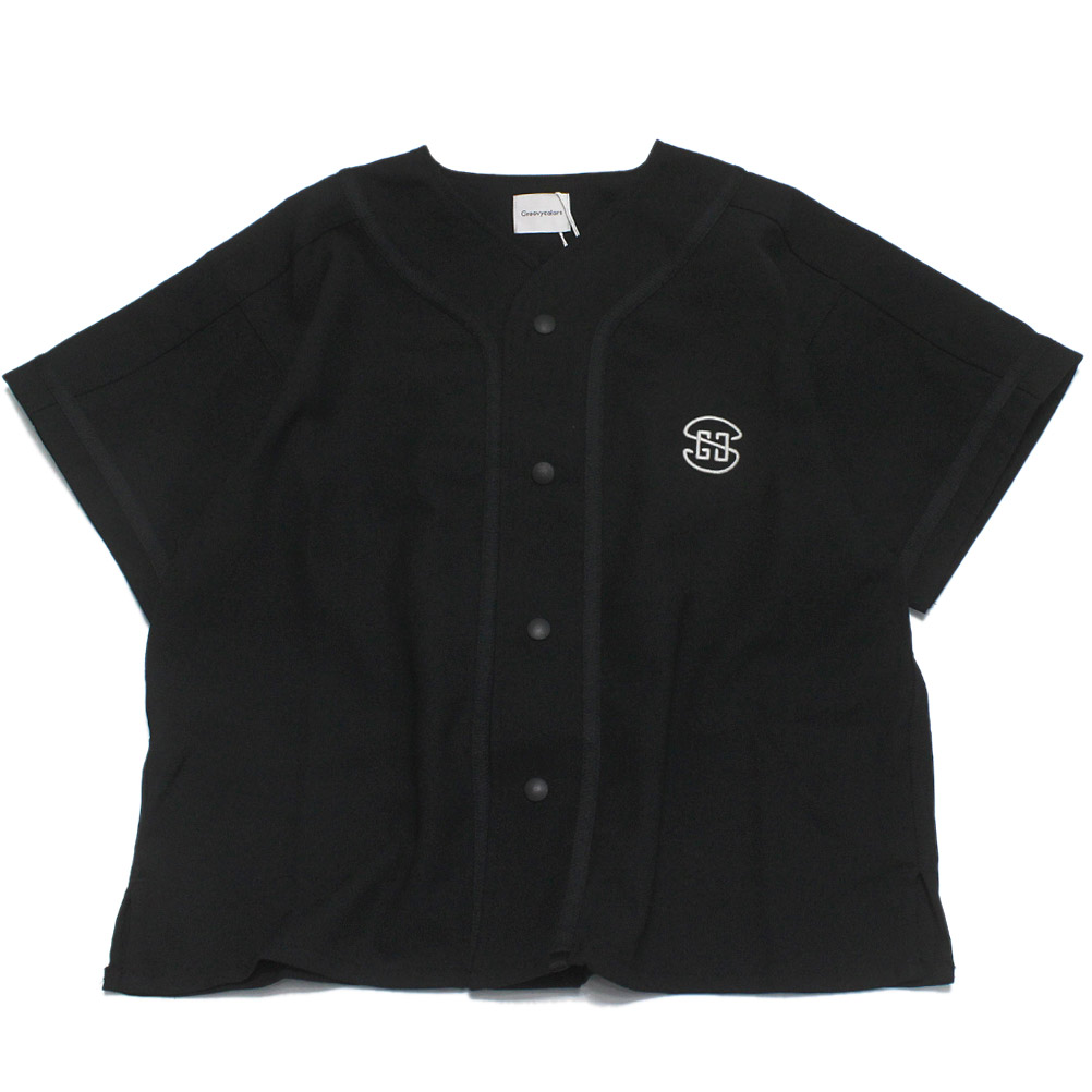 【グルーヴィーカラーズ groovy colors ジュニア 子供服】 ポリエステル CANAPA BASEBALL シャツ 2BK黒