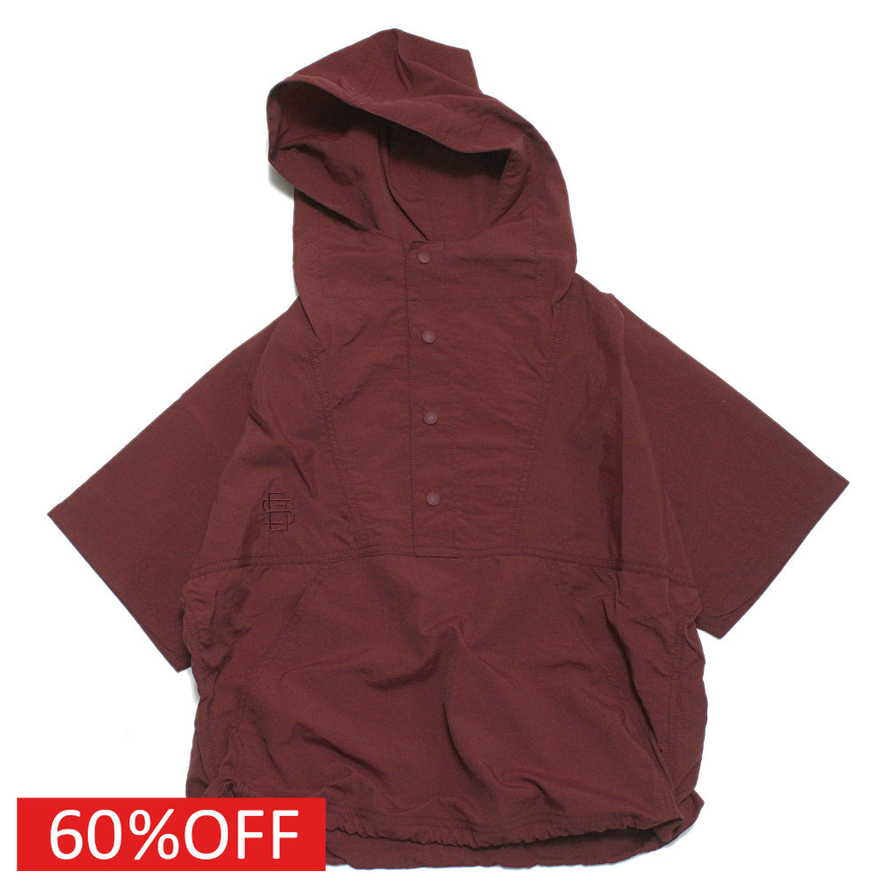 【グルーヴィーカラーズ groovy colors ジュニア 子供服】 セール 【50%OFF】 ナイロンタフタ S/S アノラックパーカー 13WNワイン