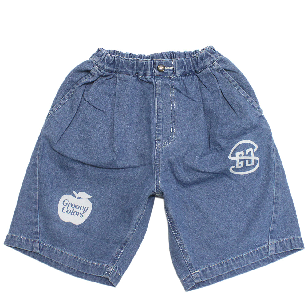 【グルーヴィーカラーズ groovy colors ジュニア 子供服】 8ozデニム GRAFFITI ツイスト 6ブタケPN 14BLブルー