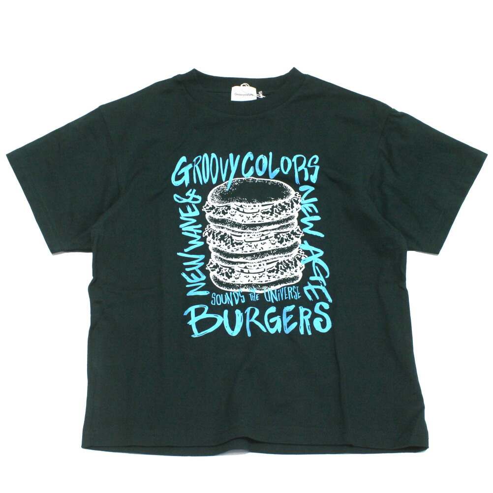 【グルーヴィーカラーズ groovy colors お坊っちゃん 小わっぱ服】  テンジク GRAFFITI BURGER TEE 8GN緑であること