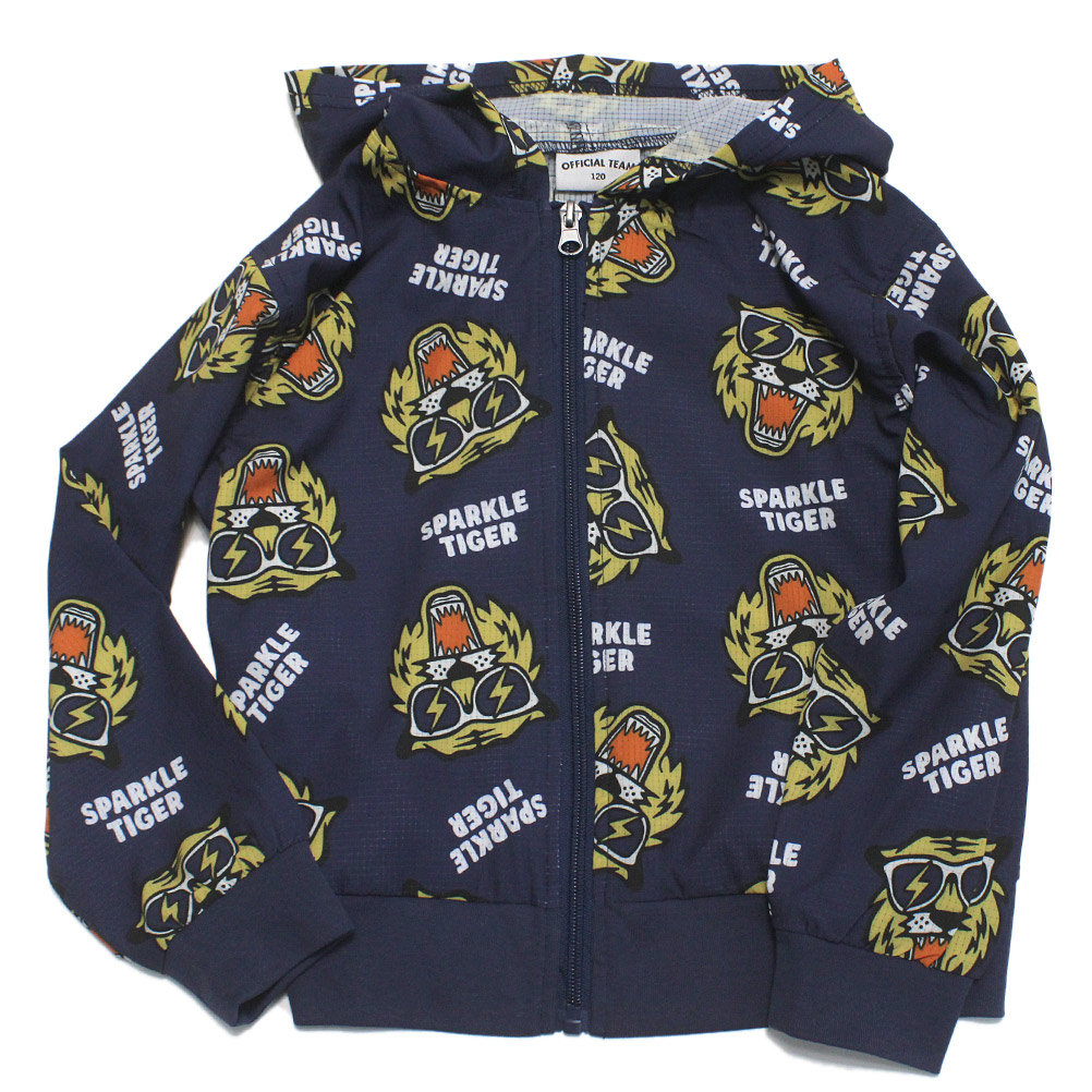 【オフィシャルチーム 子供服 OFFICIAL TEAM】 エアリーメッシプリンテッドパーカー ネイビー