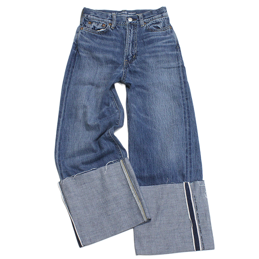 【子供服 親子 ゴートゥーハリウッド GO TO HOLLYWOOD 】 デニム ターンアップ PN 14BLブルー