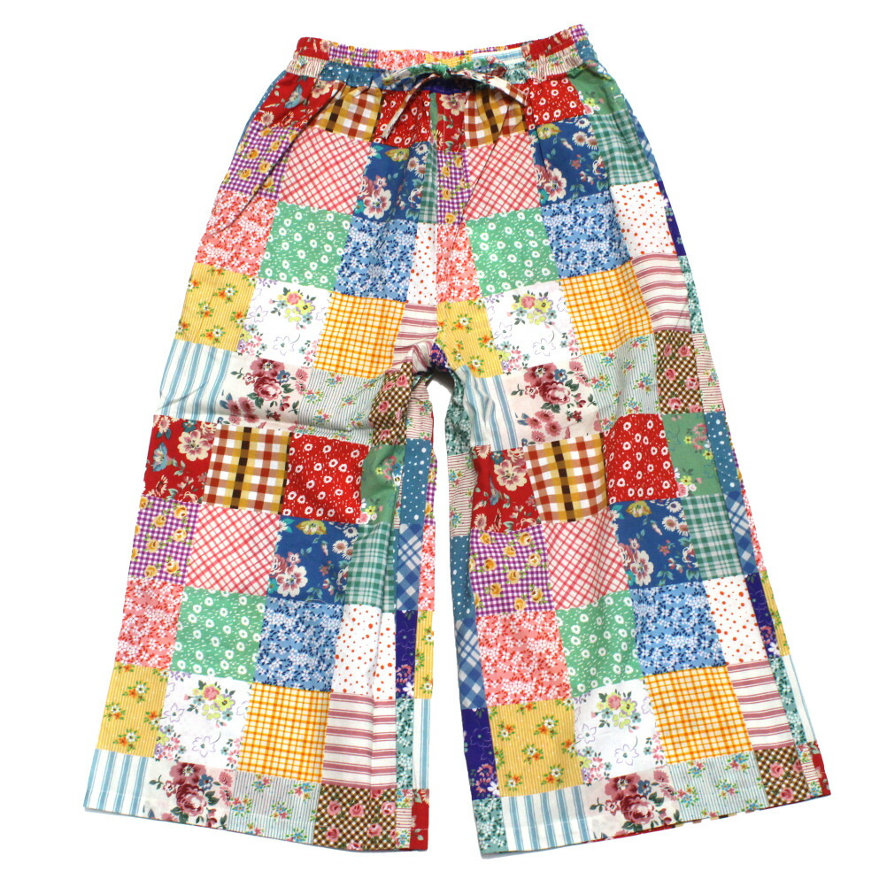 【ニードルワークス NEEDLE WORKS】 パッチワーク柄イージーパンツ ピンク 6,344円