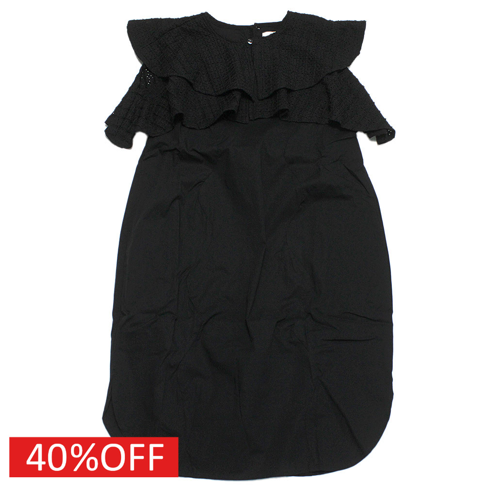 【ユニカ 子供服 UNICA 女の子 ガールズ レディース】 セール 【30%OFF】 カーデ付きウェーブラインワンピース ブラック(4)