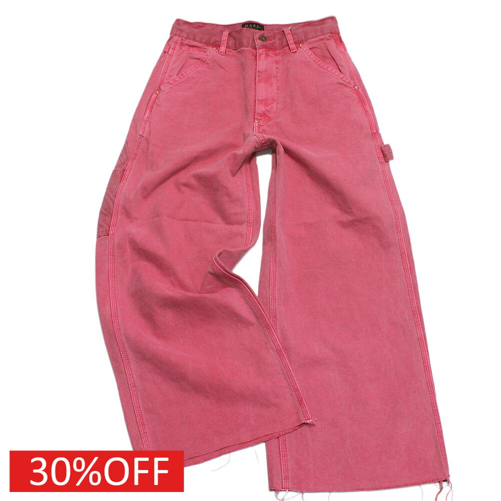 【MARET マレ 滅多に無い レディース メンズ 成年者服/ユニ一発やる 】  割引き販売 【30%OFF】  オーガニックダックワークパンツ サクラ色(6) ボトムス-パンツ-レディースファッション