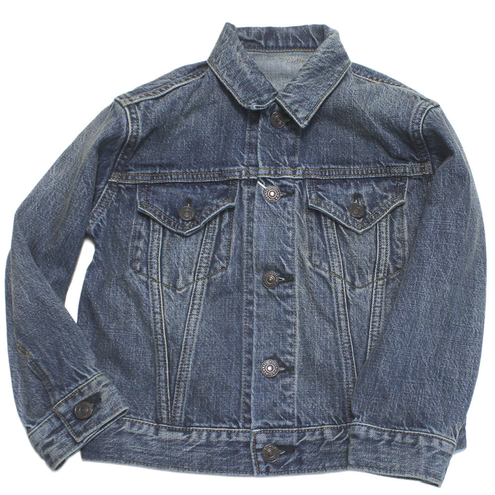 【デニム＆ダンガリー DENIM DUNGAREE デニムダンガリー DD 子供服 親子 】 エアリーデニム シシュウ JK 14BLブルー
