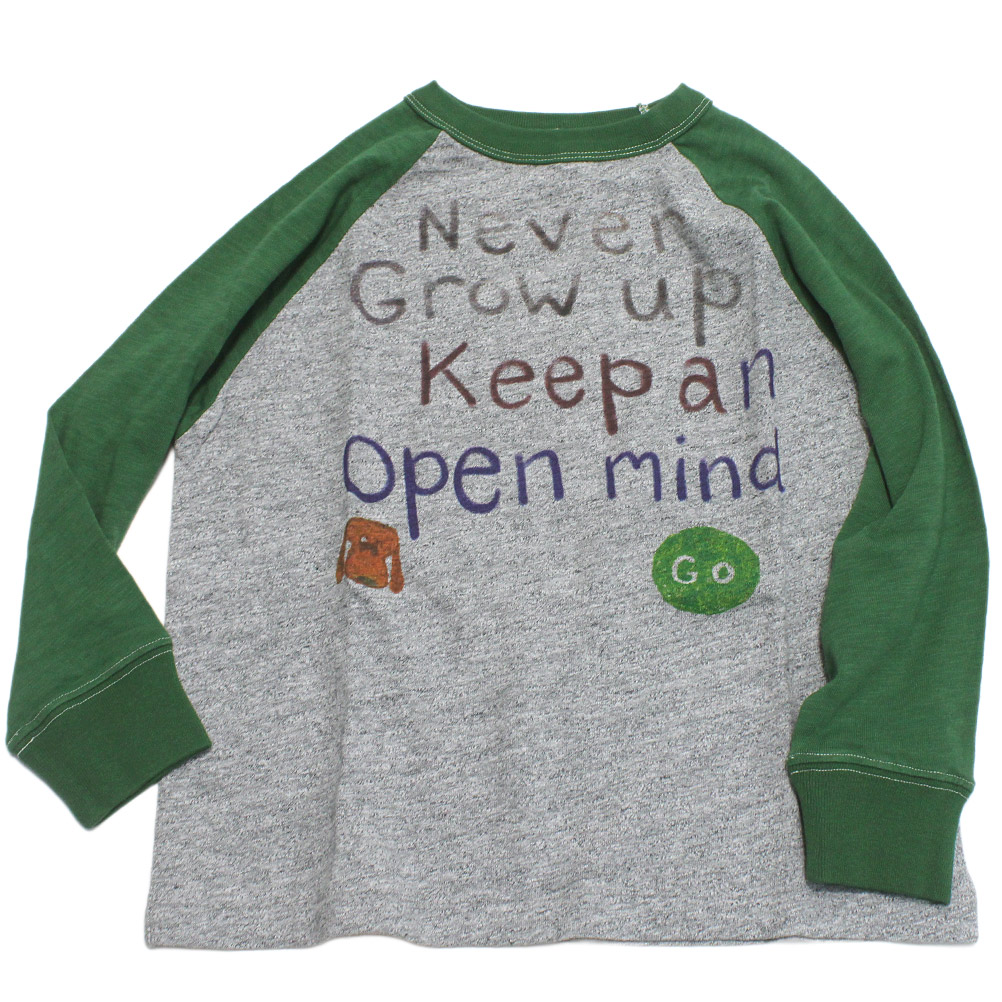 【デニム＆ダンガリー DENIM DUNGAREE デニムダンガリー DD 子供服 親子 】 テンジク NEVER TEE 3GRグレー