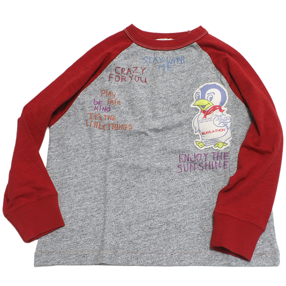 【デニム＆ダンガリー DENIM DUNGAREE デニムダンガリー DD 子供服 親子 】  テンジク STAY WITH ME TEE 3GRグレー