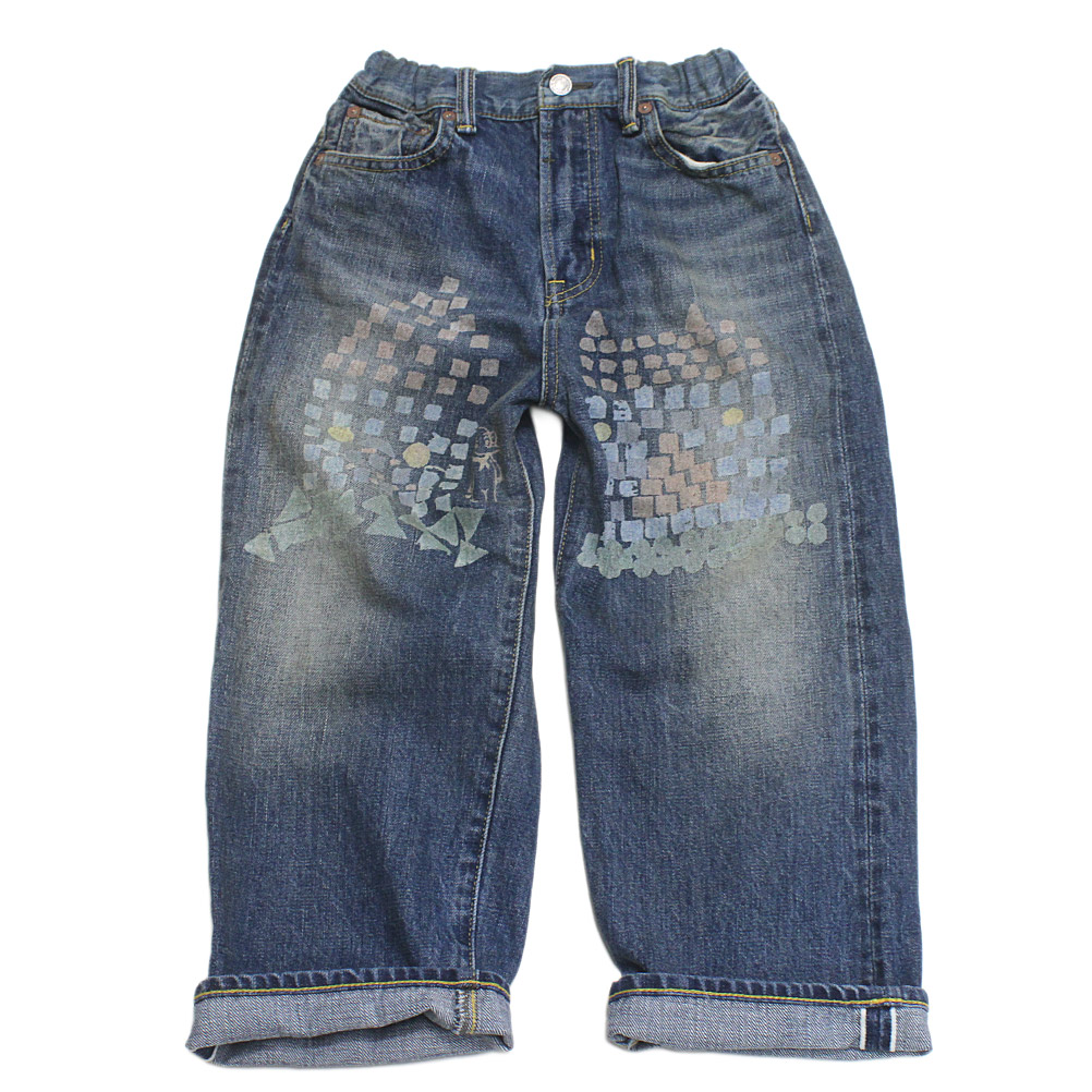 【デニム＆ダンガリー DENIM DUNGAREE デニムダンガリー DD 子供服 親子 】 12ozHOME MADEデニム PT LPN 14BLブルー