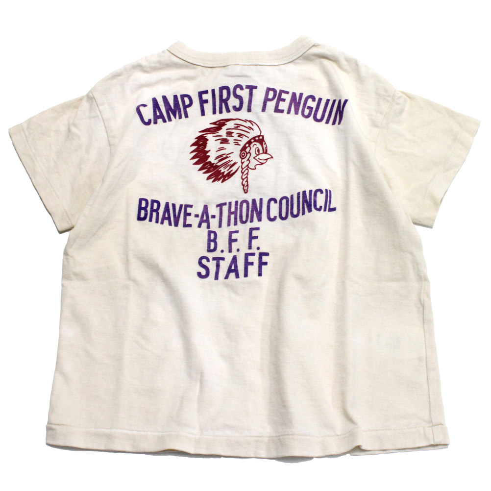 【デニム＆ダンガリー DENIM DUNGAREE デニムダンガリー DD 子供服 親子 】 ビンテージテンジク BRAVE TEE 11OW生成
