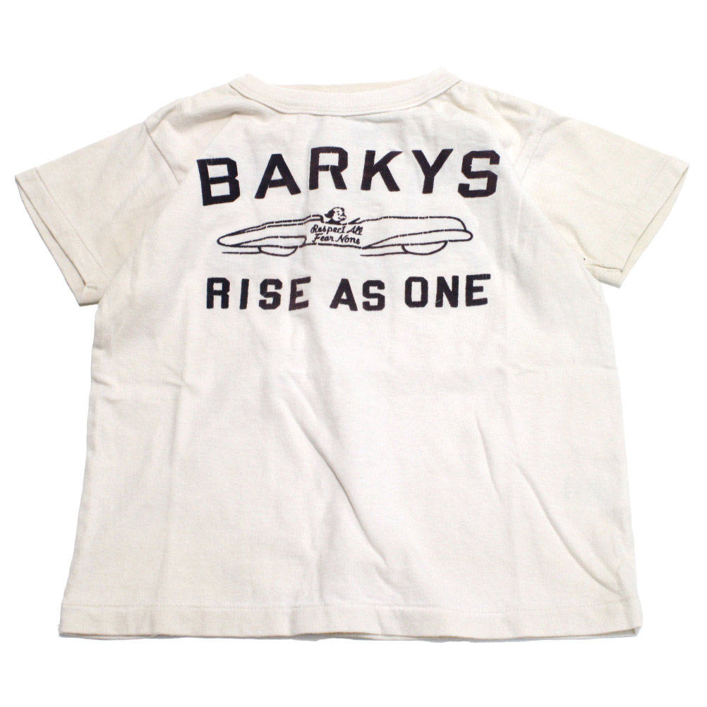 【デニム＆ダンガリー DENIM DUNGAREE デニムダンガリー DD 子供服 親子 】  ビンテージテンジク BARKYS TEE 11OW生成