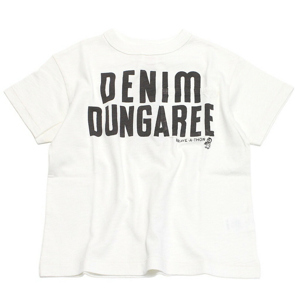【デニム＆ダンガリー DENIM DUNGAREE デニムダンガリー DD 子供服 親子 】 テンジクDENIM DUNGAREE TEE 1W白