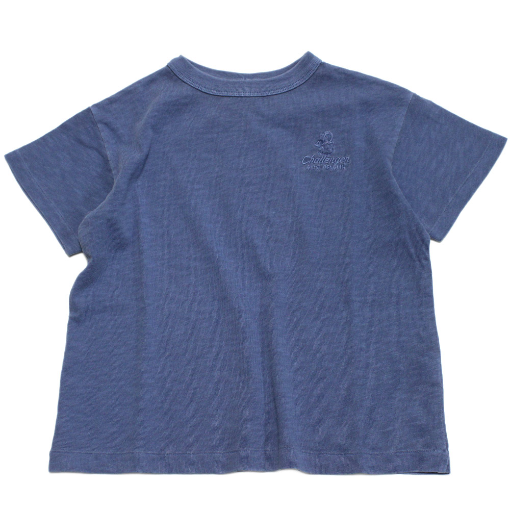 【ジーンズ＆ダンガリー DENIM DUNGAREE デニムダンガリー DD 小わっぱ服 親子 】  テンジク PENNIE DYED TEE 24ONVオールドネイビー キッズファッション-トップス
