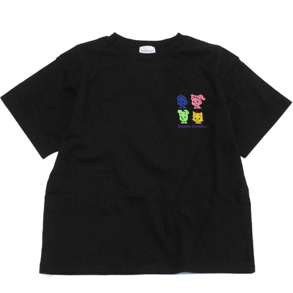 【グルーヴィーカラーズ groovy colors 御坊っちゃん 小わっぱ服】  テンジク OSAMU GOODS JACK TEE 2BK黒 Tシャツ・カットソー-キッズファッション-トップス