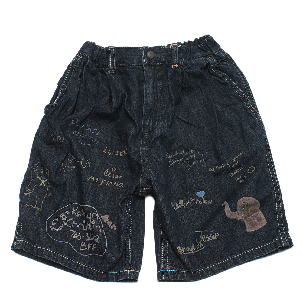【デニム＆ダンガリー DENIM DUNGAREE デニムダンガリー DD 子供服 親子 】 8OZデニム ラクガキ SPN 4NV紺