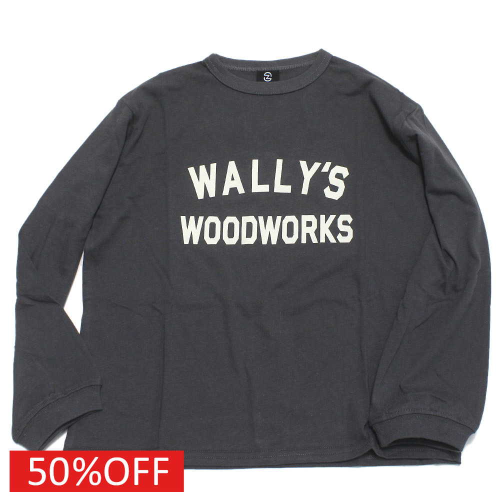 【ZERO standard/子供服/ゼロスタンダード】 セール 【50%OFF】 WALLY ロングTシャツ チャコールグレー(CG)画像