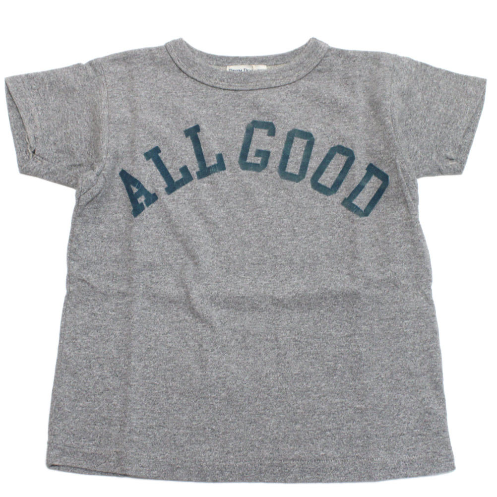 【ジーンズ＆ダンガリー DENIM DUNGAREE デニムダンガリー DD 小わっぱ服 親子 】  ビンテージテンジク ALL GOOD TEE 3GR薄墨色