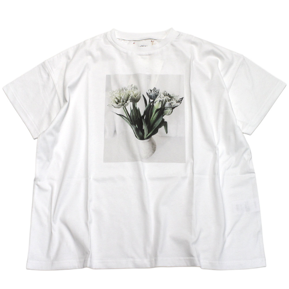 【子供服 キッズミチリコ michirico 】 White tulips Tシャツ ホワイト