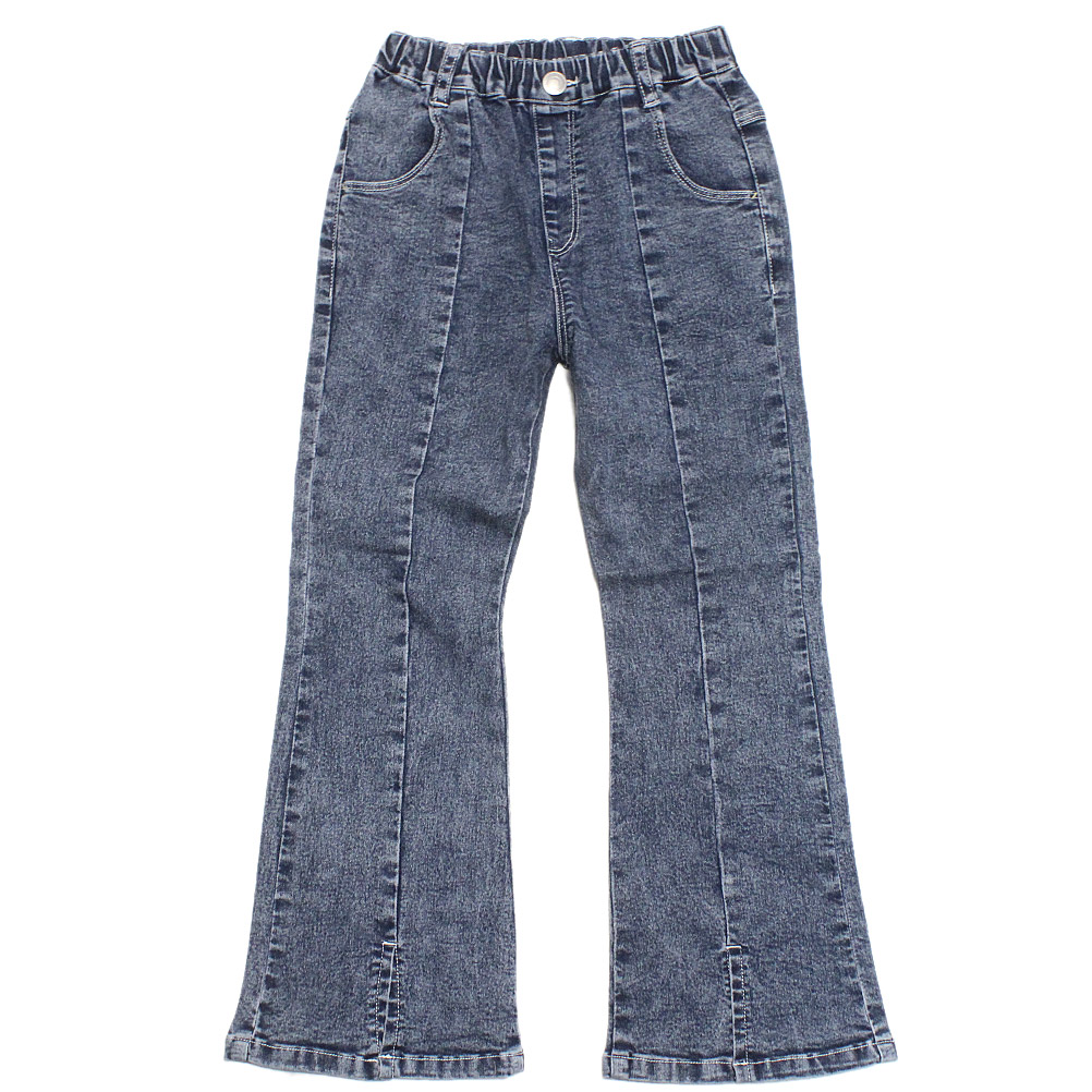 【子ども服/エルコペック/L.COPECK/キッズ/ジュニア】 ハイSTデニムフレアパンツ ブリーチ(10)画像