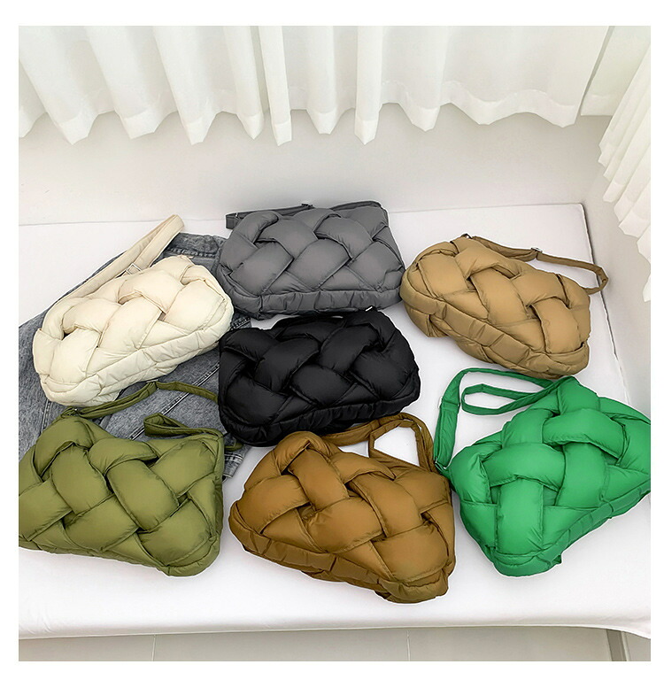 《メッシュ中綿ショルダーバッグ》 中綿 ワンショルダー 肩掛け 小さめ ミニバッグ ポリエステル100% グレー 黒 白 ベージュ ブラウン グリーン オリーブ 春 夏 秋 冬 カジュアル スポーティー モード ストリート プレゼント ギフト対応 旅行 フェス アウトドア 街歩き