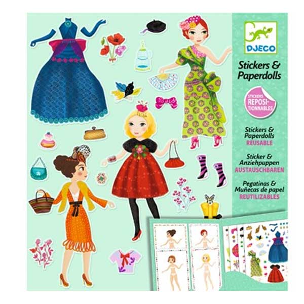 djeco stickers and paper dolls