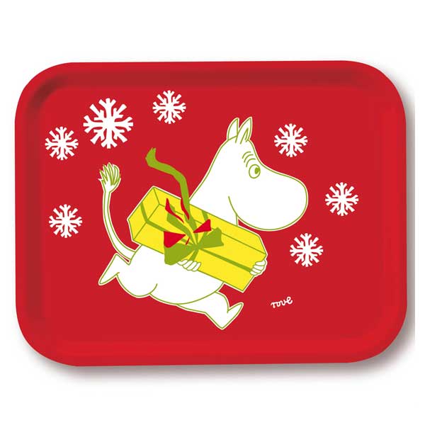 あす楽 オプトデザイン Opto design ムーミン Moomin トレー S クリスマスムーミン（レッド） 27 x 20cm 101-6 【asrk_ninki_item】画像